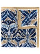 Fashion Clinic Tiles Pocket Square, Men's, Blue, Silk