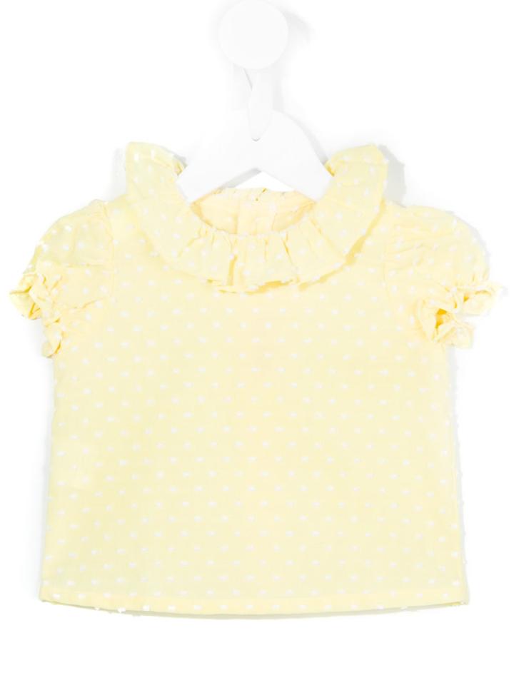 Amaia - Polka Dot T-shirt - Kids - Cotton/polyester - 36 Mth, Yellow/orange