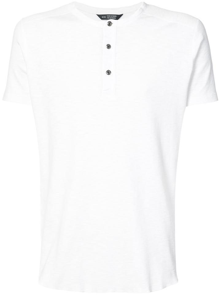 Wings+horns Henley T-shirt - White
