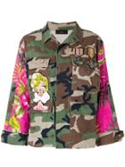 Lédition Embellished Camouflage Jacket - Green