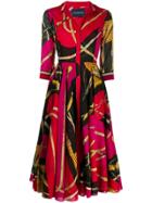 Samantha Sung Aster Midi Dress - Red