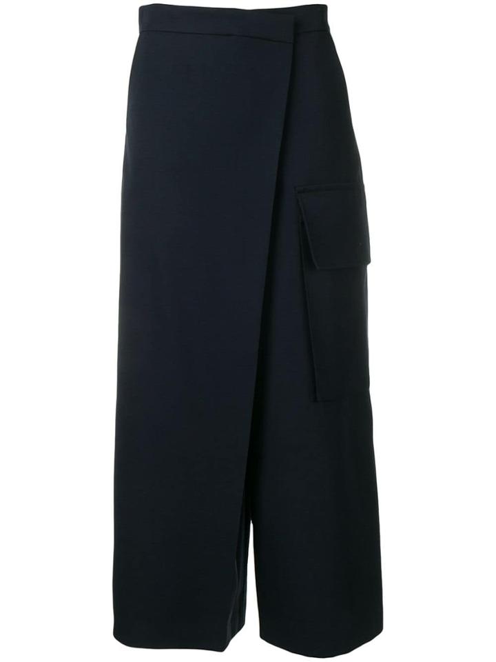 Ports 1961 Cropped Wide-leg Trousers - Blue