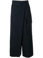 Ports 1961 Cropped Wide-leg Trousers - Blue