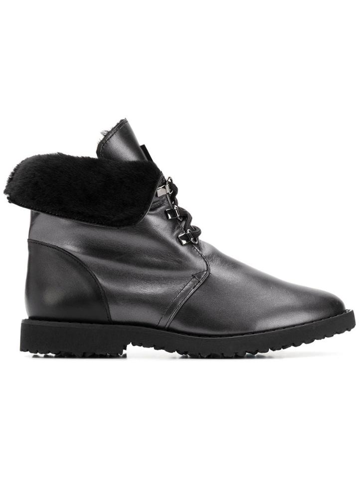 Hogl Fur Lining Ankle Boots - Grey