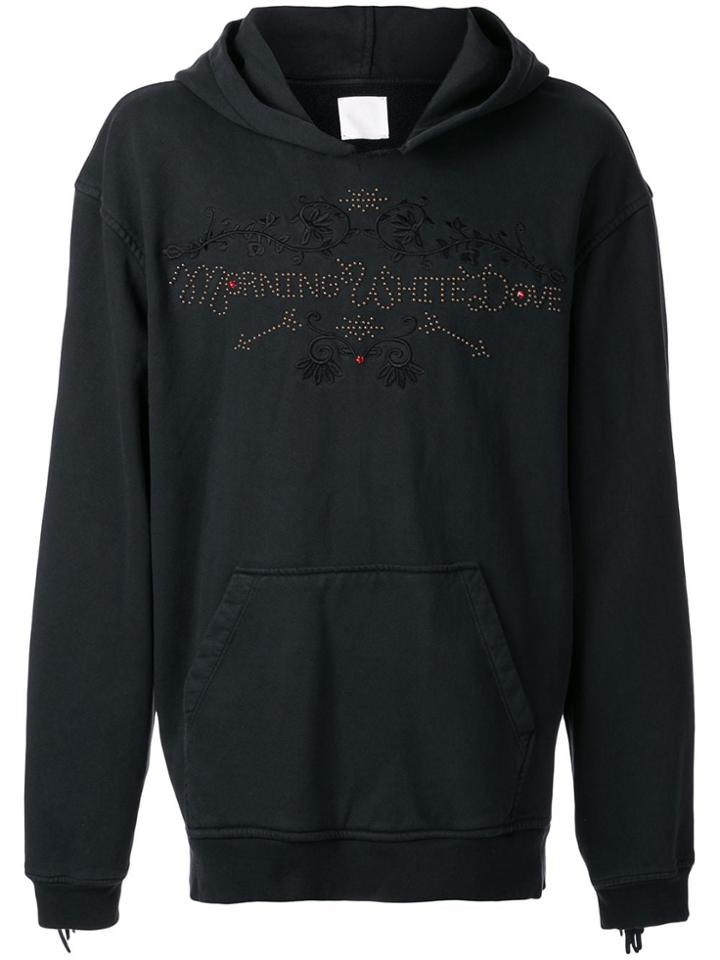 Alchemist Embroidered Stud Hoodie - Black
