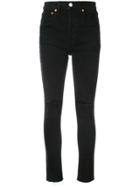 Re/done High-rise Skinny Jeans - Black