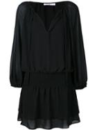 321 Smocked Waist Longsleeved Dress, Women's, Size: M, Black, Rayon