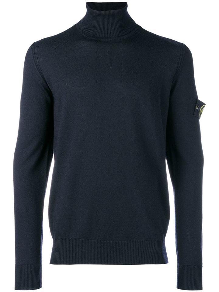 Stone Island Roll Neck Jumper - Blue