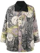 Yohji Yamamoto Reversible Skull Print Caban Jacket - Multicolour