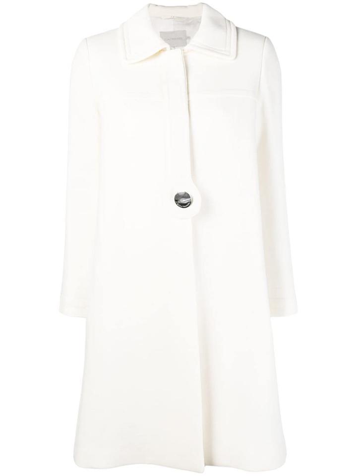 L'autre Chose Single Fastening Coat - White