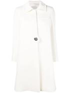 L'autre Chose Single Fastening Coat - White