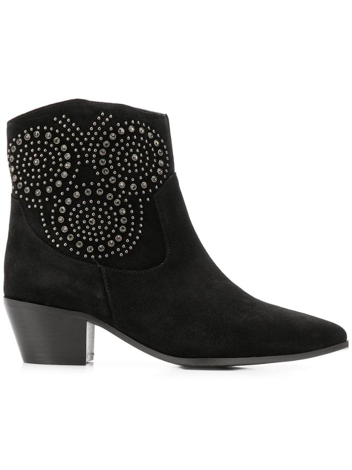 The Seller Studded Ankle Boots - Black