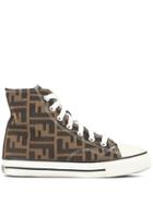 Fendi Pre-owned Zucca Pattern Sneakers - Brown