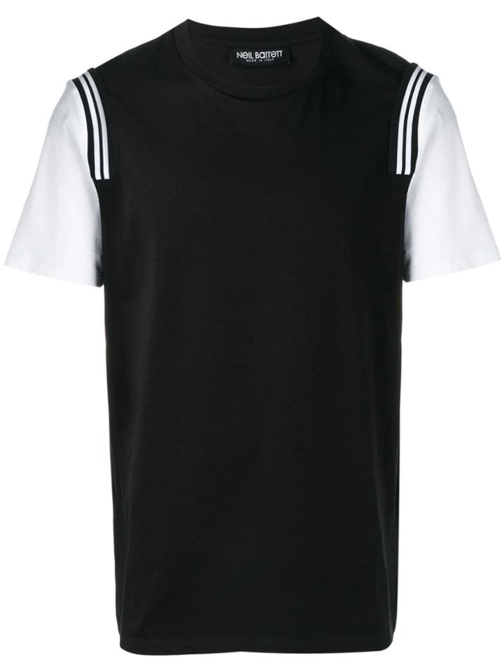 Neil Barrett Contrast Sleeve T-shirt - Black