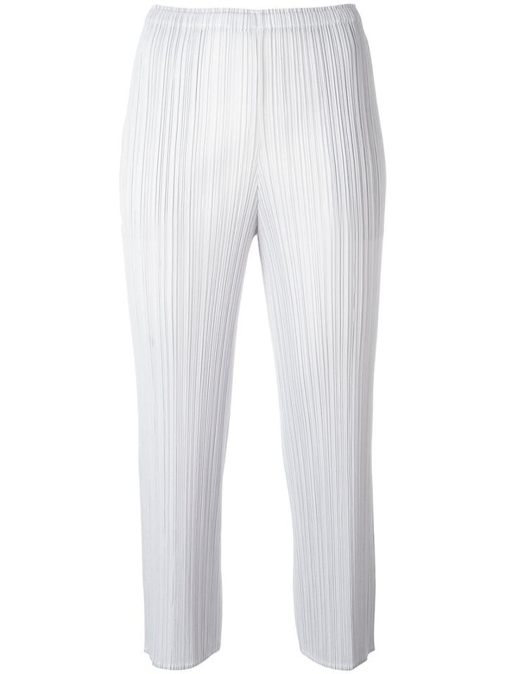 Pleats Please By Issey Miyake Pleated Pants, Women's, Size: 5, Grey, Polyester