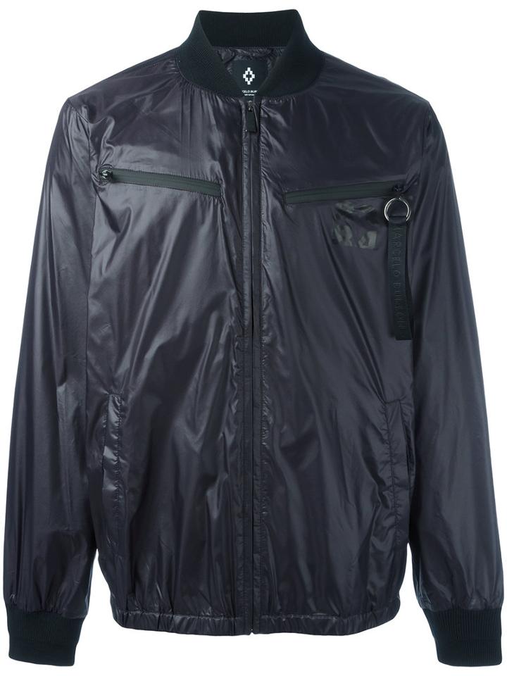 Marcelo Burlon County Of Milan Zip Detail Bomber Jacket, Men's, Size: Xs, Black, Polyamide