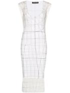 Y/project Printed Sheer Midi Dress - White