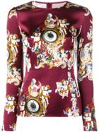 Dolce & Gabbana Printed Fitted Blouse - Red
