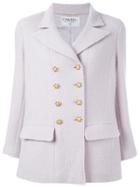 Chanel Vintage Buttoned Short Coat - Pink & Purple