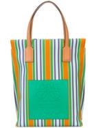 Loewe Striped Shopper Bag - Green