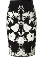Alexander Mcqueen Floral Intarsia Skirt