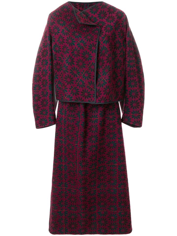 Comme Des Garçons Vintage 1999 Brocade Skirt Suit - Black