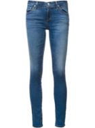 Ag Jeans Bleach Effect Skinny Jeans, Women's, Size: 26, Blue, Cotton/polyurethane