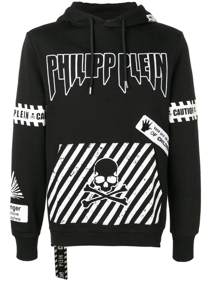 Philipp Plein Skull Logo Hoodie - Black