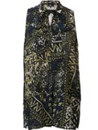 Lafayette 148 Laced Detail Sleeveless Blouse