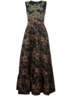 Antonio Marras Floral Embroidery Long Dress
