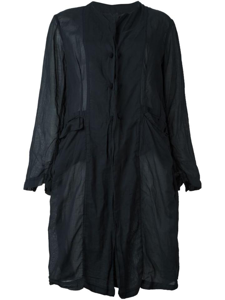 Daniela Gregis Single Breasted Coat, Women's, Blue, Cotton