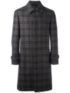 Hevo Plaid Mid Coat, Men's, Size: 48, Grey, Wool/polyamide/viscose