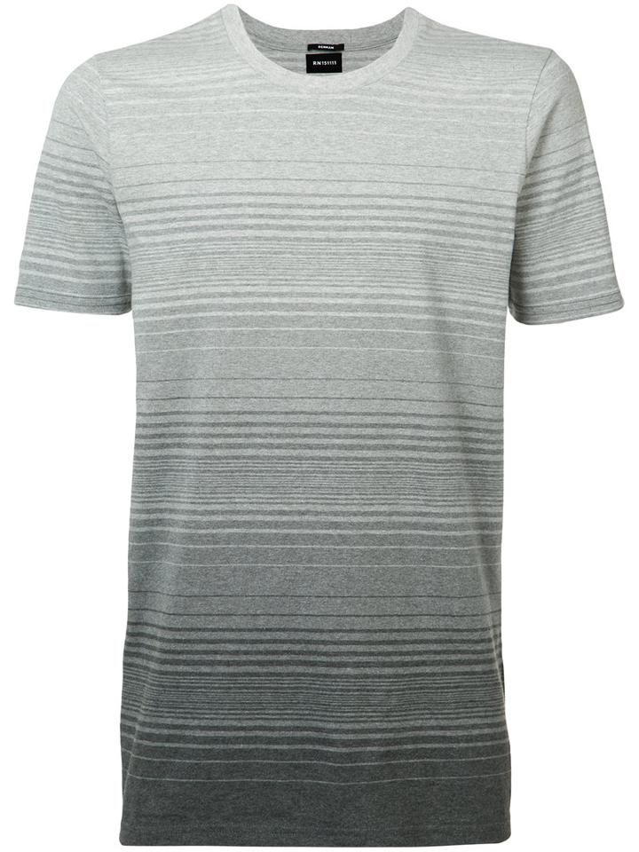Denham Ombre Stripe T-shirt, Men's, Size: Xl, Grey, Cotton/spandex/elastane