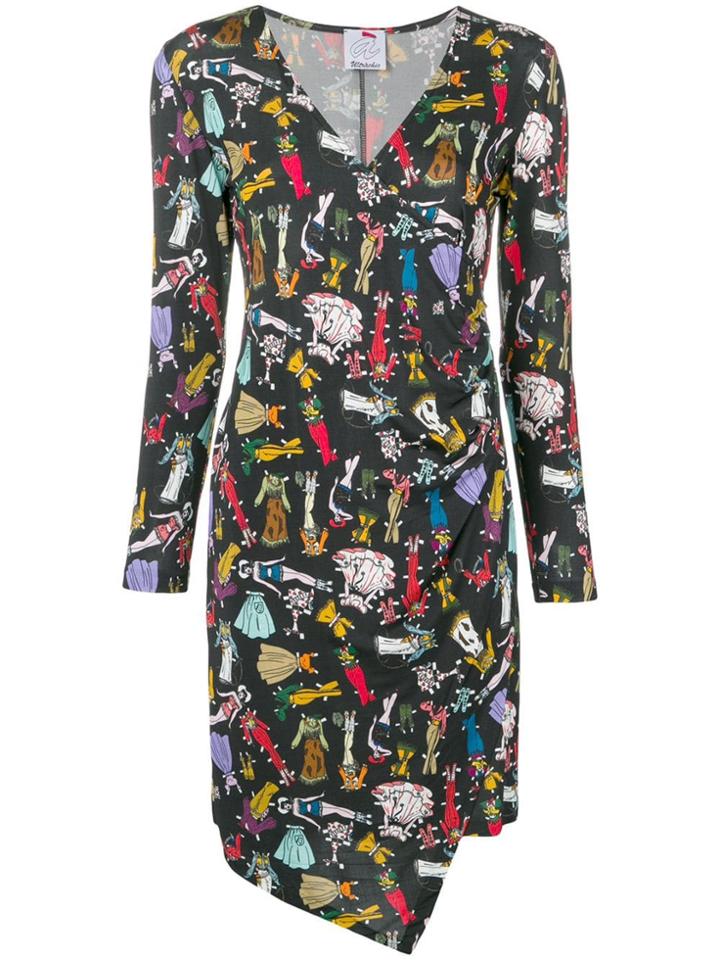 Ultràchic Cowgirl Printed Wrap Dress - Black