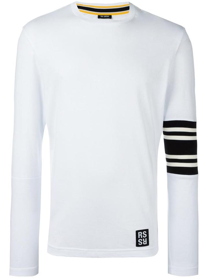Raf Simons Crew Neck Sweatshirt, Men's, Size: Xl, White, Cotton