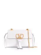 Valentino Valentino Garavani V Ring Shoulder Bag - White