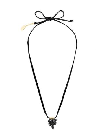 Radà Stone Embellished Pendant Necklace, Women's, Black