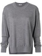 T By Alexander Wang Side Slit Sweater - Grey