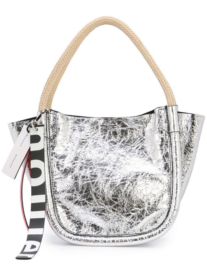 Proenza Schouler Metallic Xs Tote - Silver