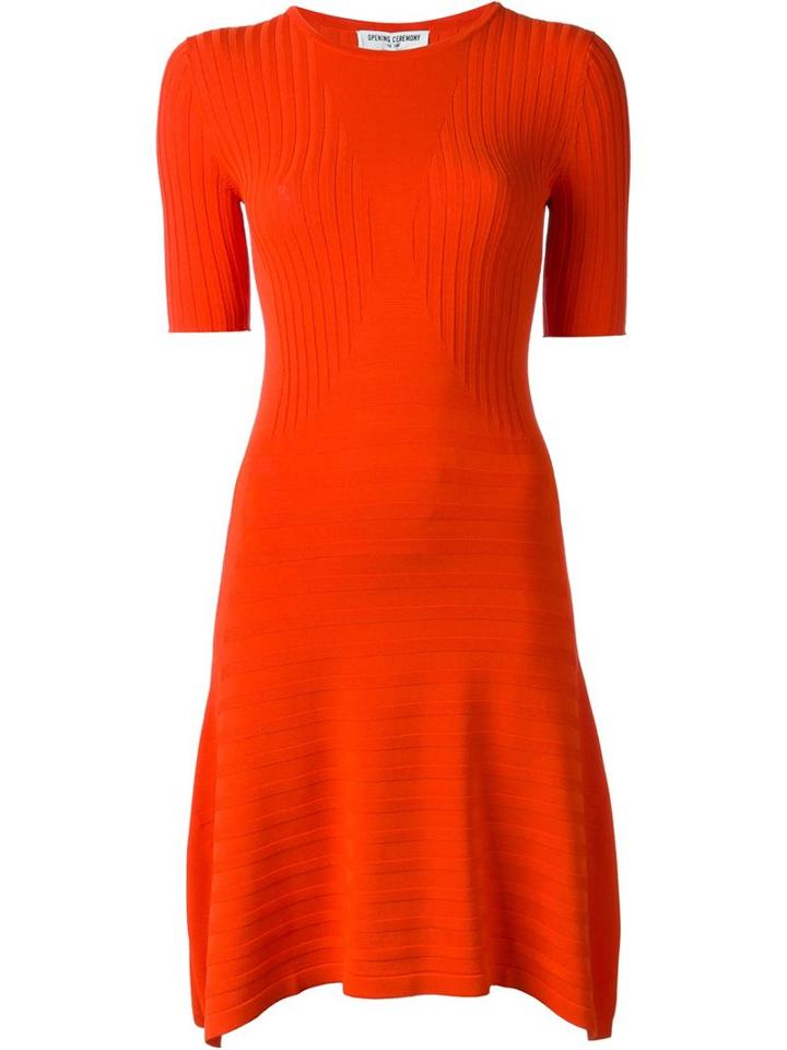 Opening Ceremony Asymmetric Hem Fitted Dress