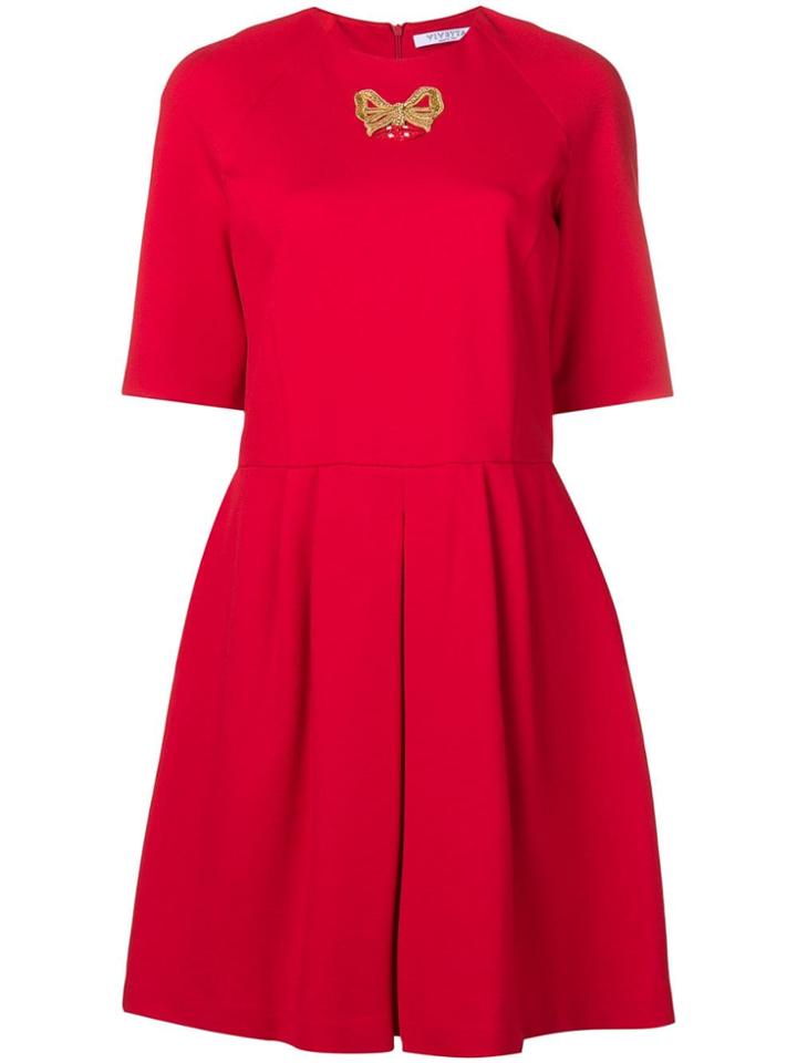 Vivetta Bow Mini Dress - Red