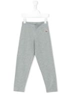 Moncler Kids - Embroidered Logo Sweatpants - Kids - Cotton/spandex/elastane - 6 Yrs, Grey