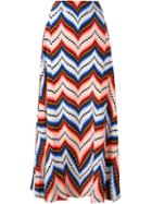 Kenzo Chevron Maxi Skirt, Women's, Size: 36, Silk/polyester