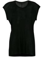 Haider Ackermann - Curved Hem T-shirt - Women - Spandex/elastane/rayon - L, Black, Spandex/elastane/rayon