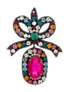 Gucci Crystal Embroidered Bow Earrings - Multicolour