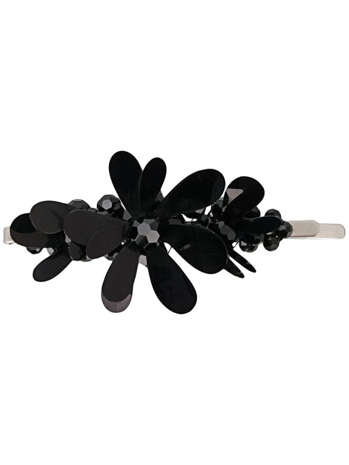 Simone Rocha Beaded Disc Hair Clip - Black