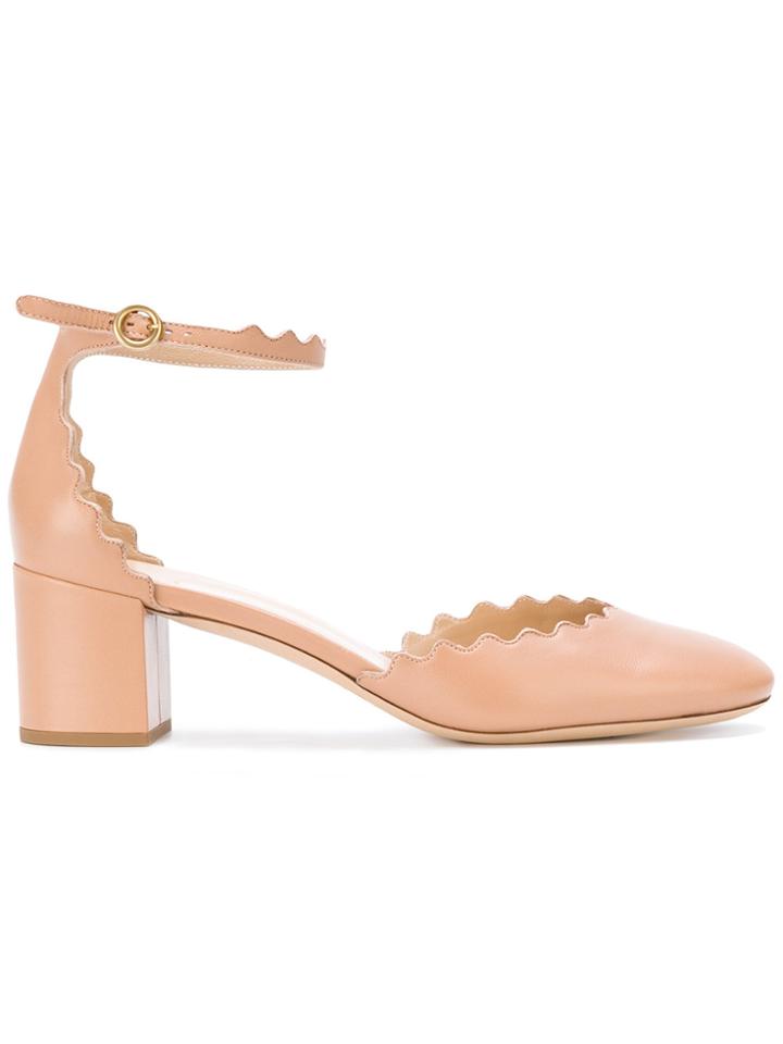 Chloé Lauren Ankle Strap Pump - Nude & Neutrals