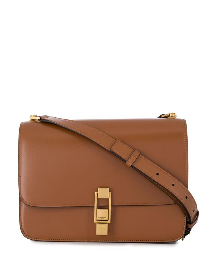 Saint Laurent Carre Satchel Crossbody Bag - Brown