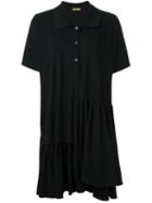 Peter Jensen Asymmetric Polo Shirt Dress, Women's, Size: S, Black, Cotton