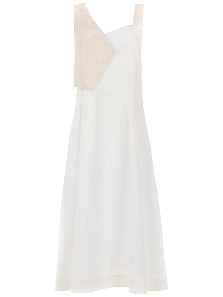 Mara Mac Panelled Midi Dress - White